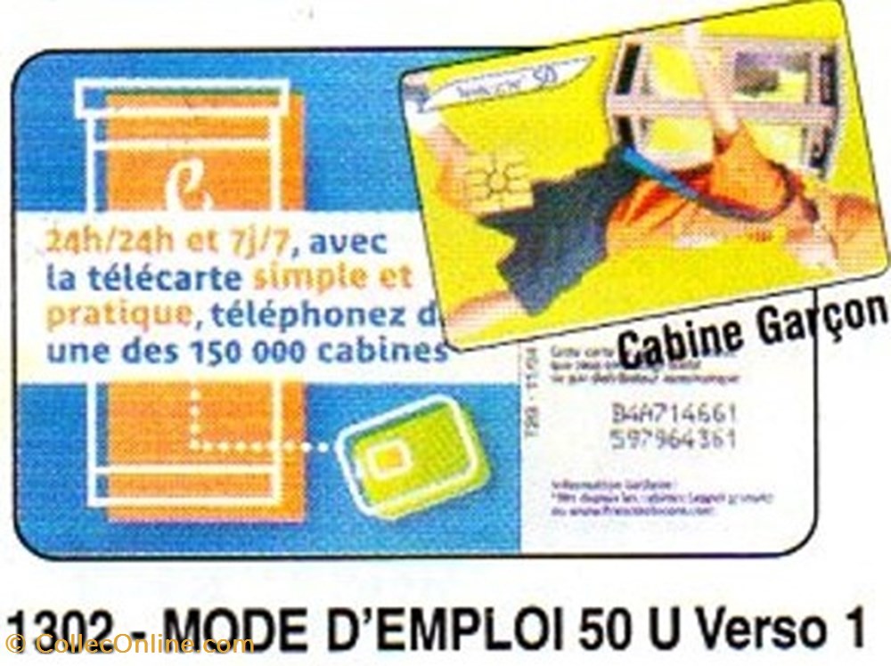 2005 01 MODE D EMPLOI 50U VERSO 1 divers telecartes 2005 01 mode d emploi 50u verso 1