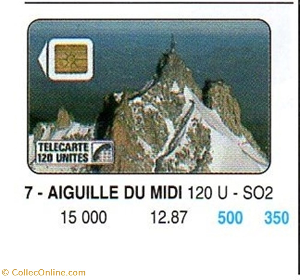 1987 05 AIGUILLE DU MIDI divers telecartes 1987 05 aiguille du midi