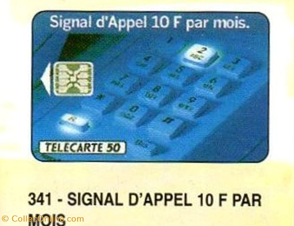 1993 16 SIGNAL D'APPEL 10F PAR MOIS 120U 06/93 SC5 2 SERIES divers telecartes 1993 16 signal appel 10f par mois 120u 06 93 sc5 2 series