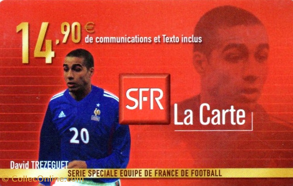 EDF SFR 14.90 € F D.TREZEGUET RIGIDE divers telecartes edf sfr 14 90 f d trezeguet rigide