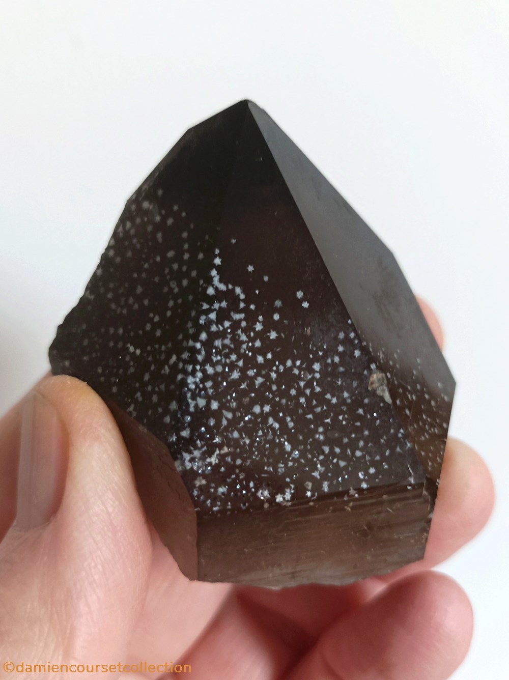 Quartz fumé et inclusions d'Albite (Papachacra) 3 mineraux meteorites quartz fume et inclusions albite papachacra