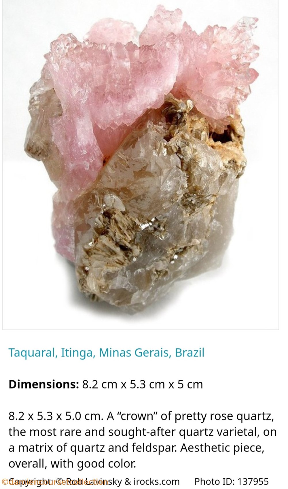 Quartz rose cristallisé sur Quartz 5 mineraux meteorites quartz rose cristallise sur quartz