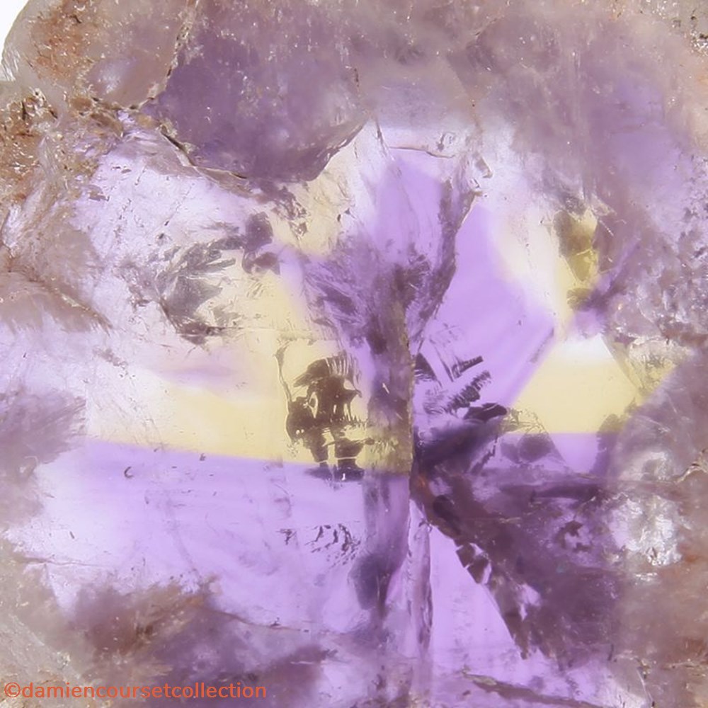 Amétrine (Amethyste et Citrine) 2 mineraux meteorites quartz ametrine amethyste et citrine