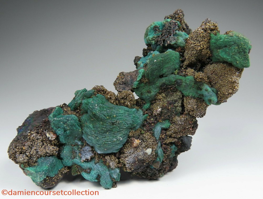 Chrysocolle et Wulfénite (Australie) mineraux meteorites pseudomorphe chrysocolle et wulfenite australie