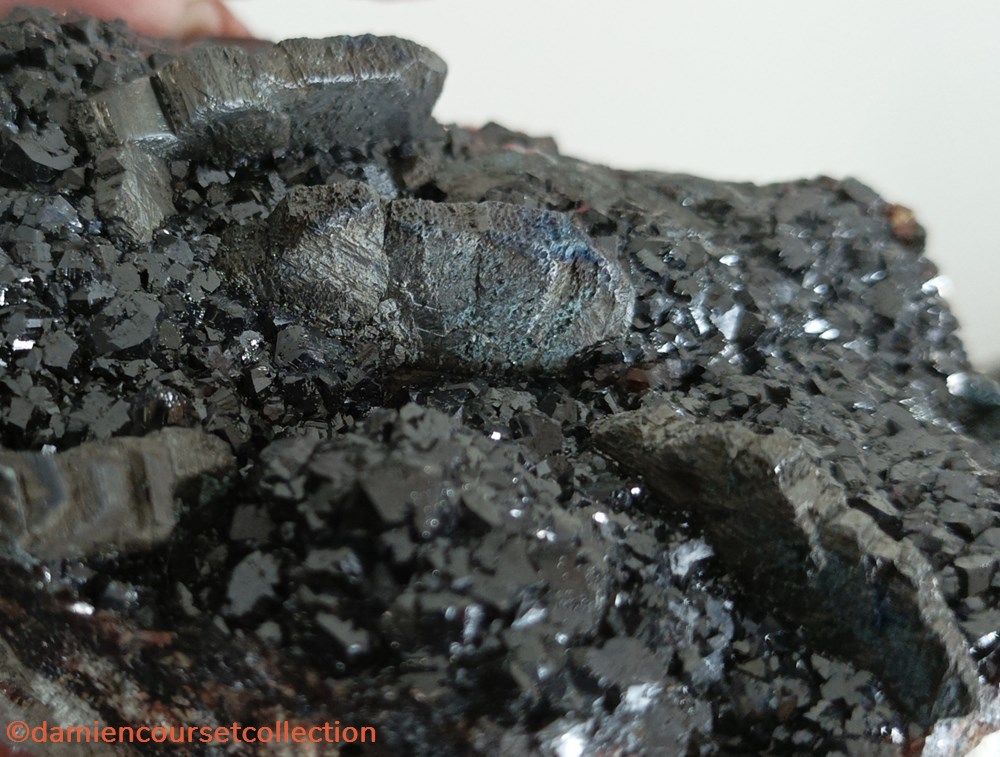 mineraux meteorites bournonite sur sphalerite