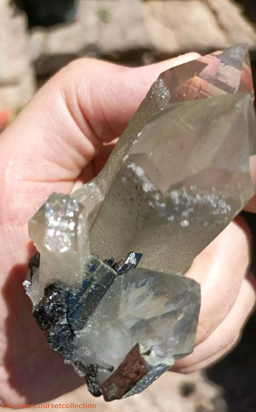 Quartz, ferberite, fluorite 3 mineraux meteorites quartz ferberite fluorite
