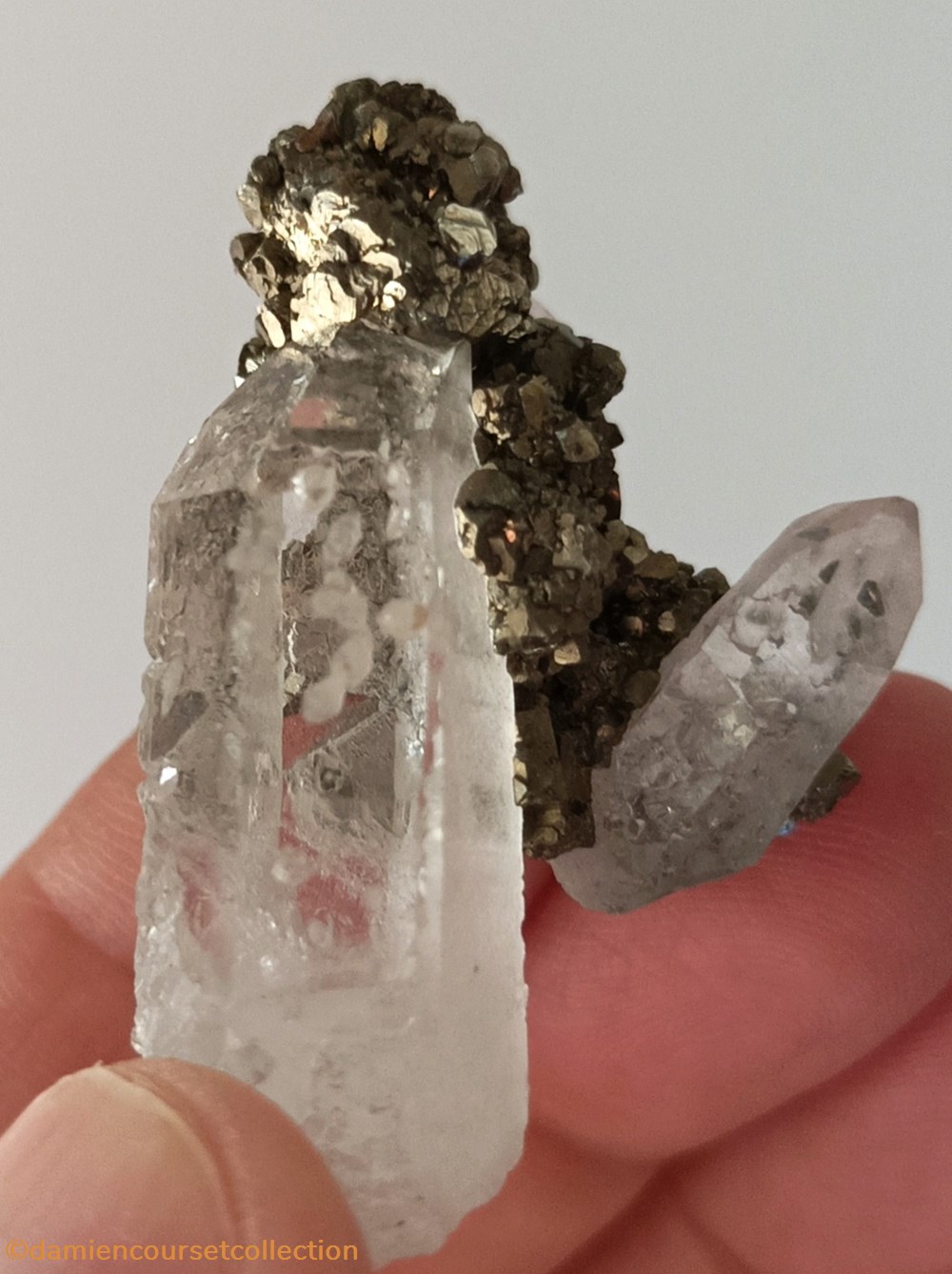 Calcite dans Quartz 2 mineraux meteorites calcite dans quartz