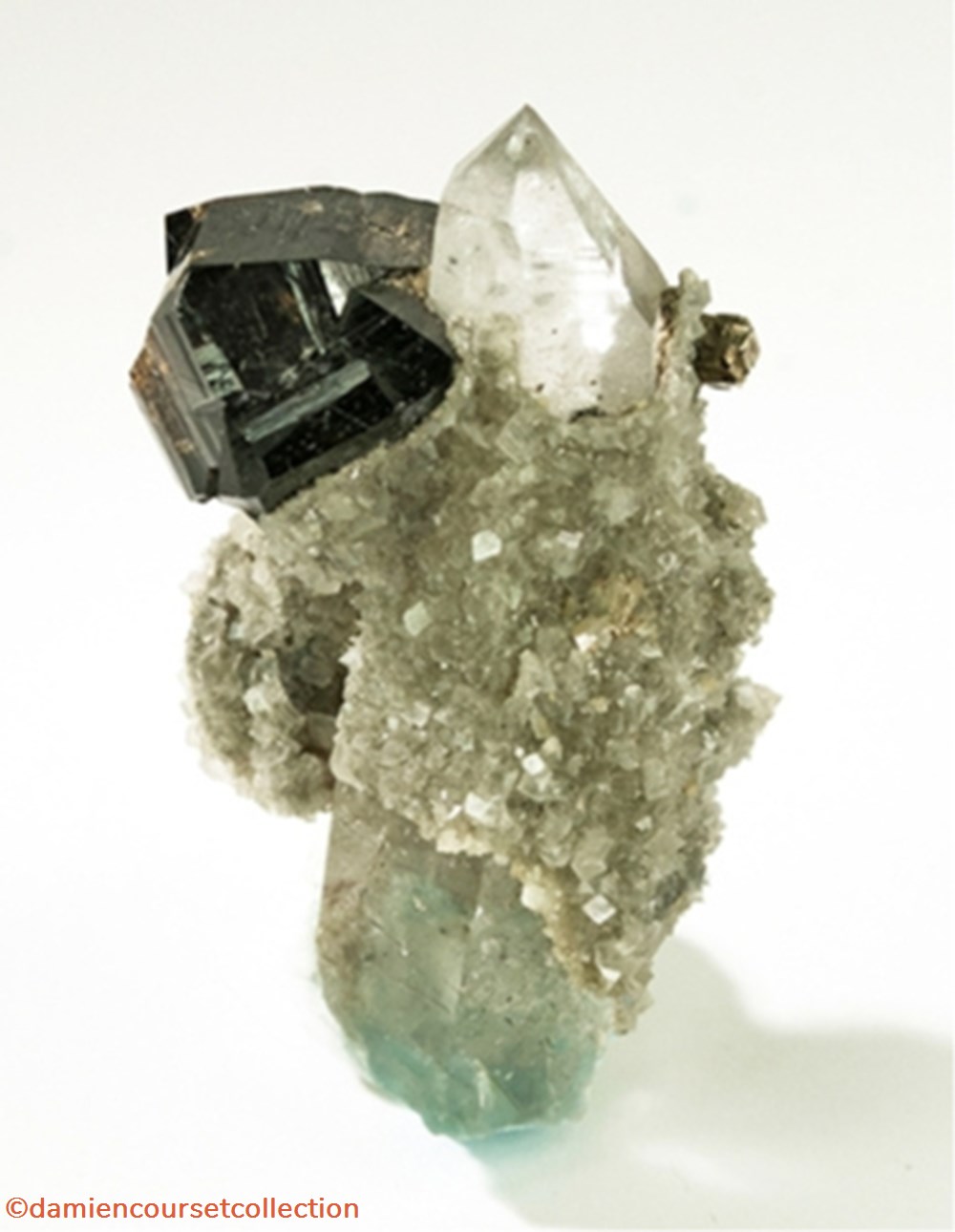 Cassitérite sur Quartz 2 mineraux meteorites cassiterite sur quartz