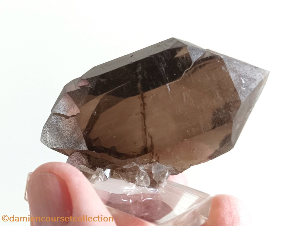 Quartz fumé à âme et Epidote 4 mineraux meteorites quartz fume a ame et epidote