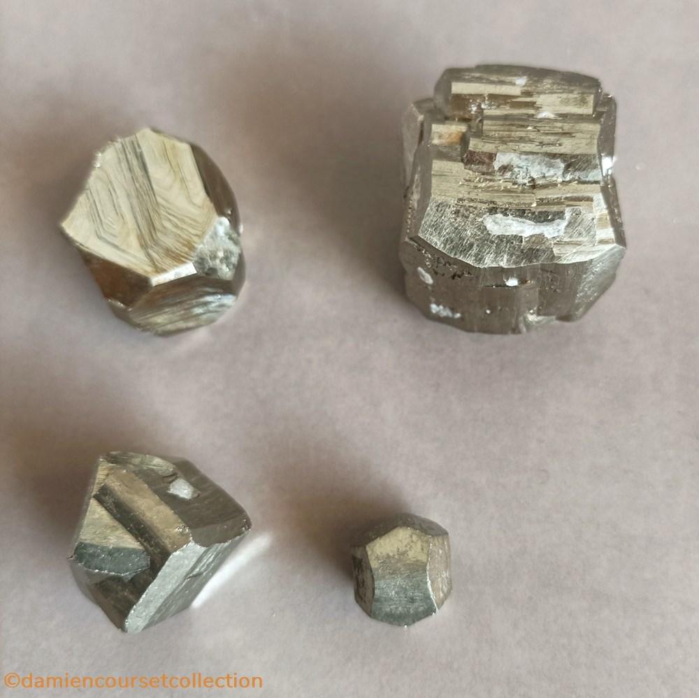 Divers cristaux de Pyrite, Ambas Aguas (Espagne) 3 mineraux meteorites divers cristaux de pyrite ambas aguas espagne