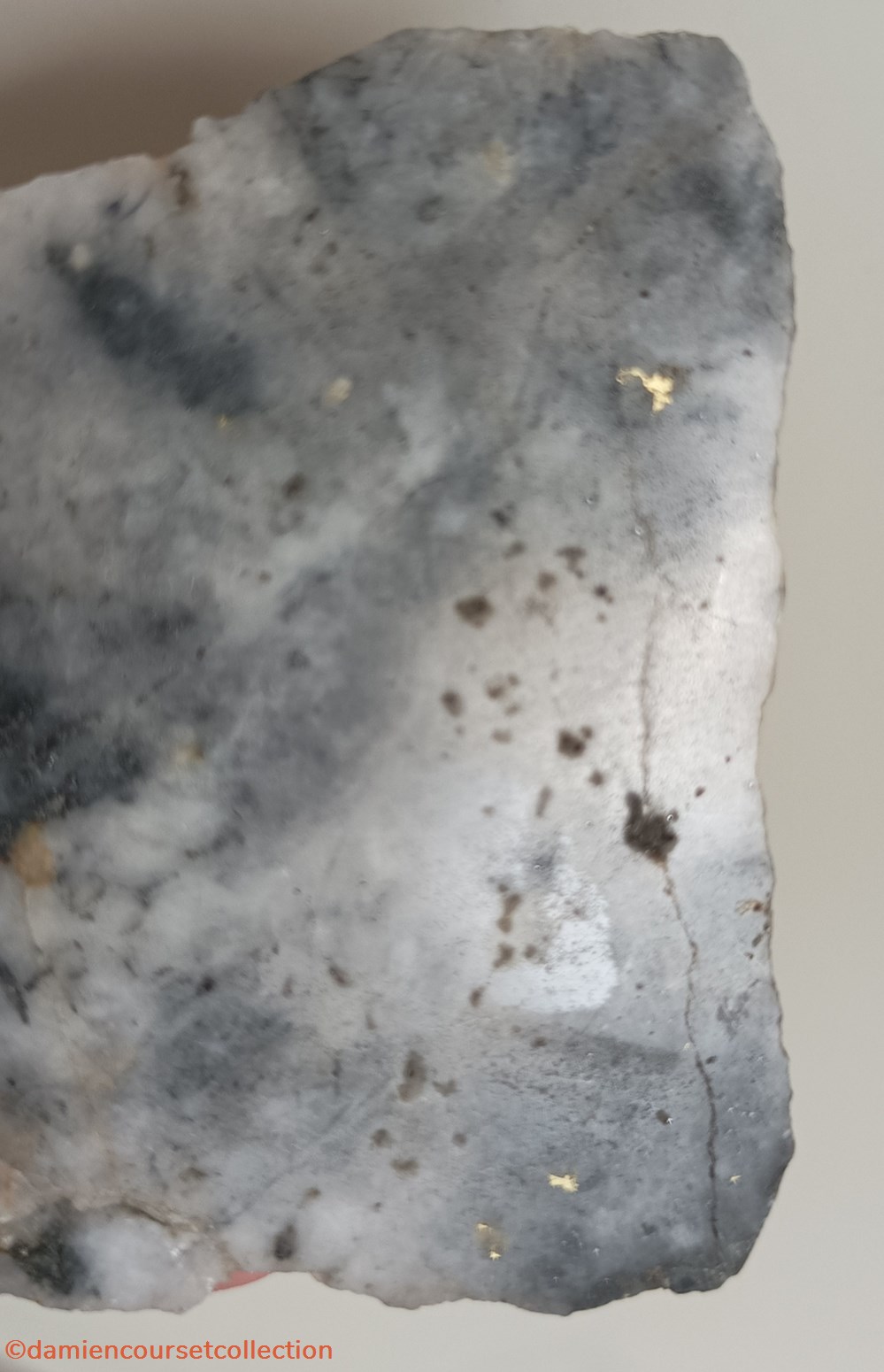 Quartz aurifère (Limousin) 3 mineraux meteorites or natif quartz aurifere limousin
