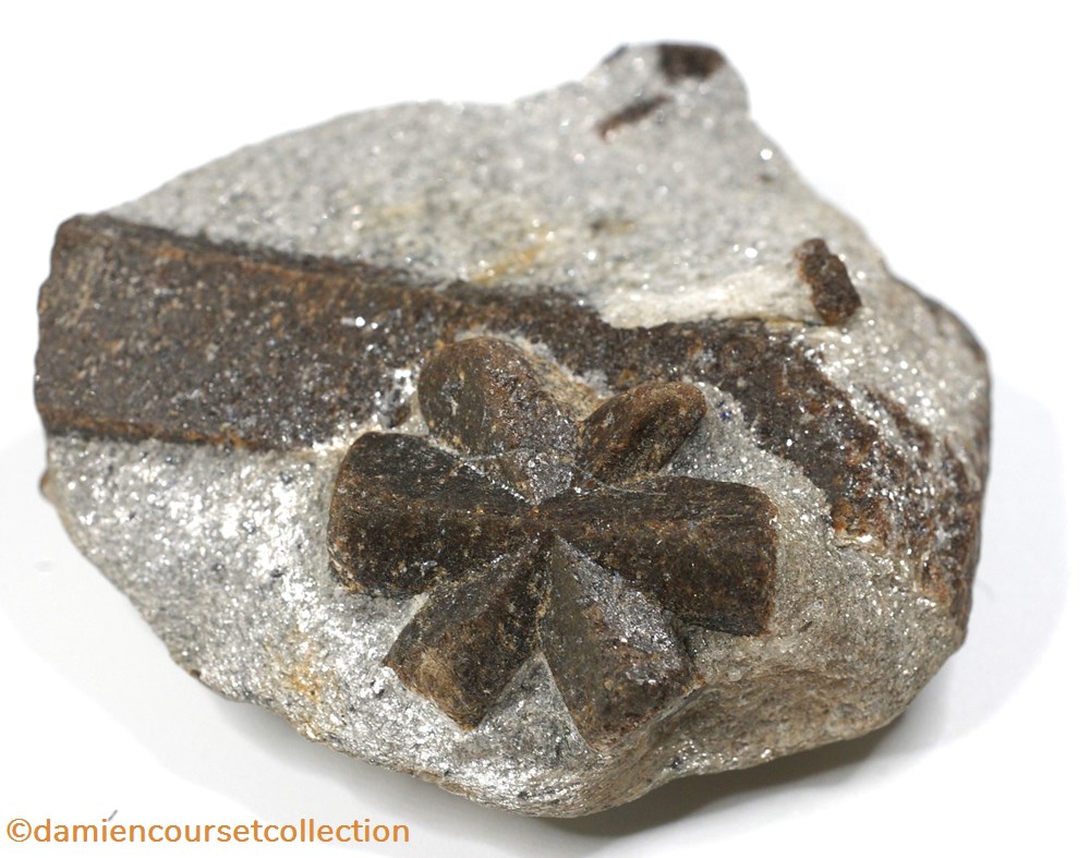 Staurolite (macle multiple) 3 mineraux meteorites staurolite macle multiple