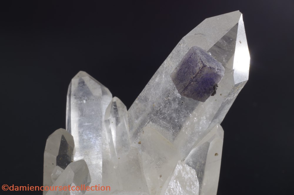 Fluorite sur Quartz mineraux meteorites fluorite sur quartz