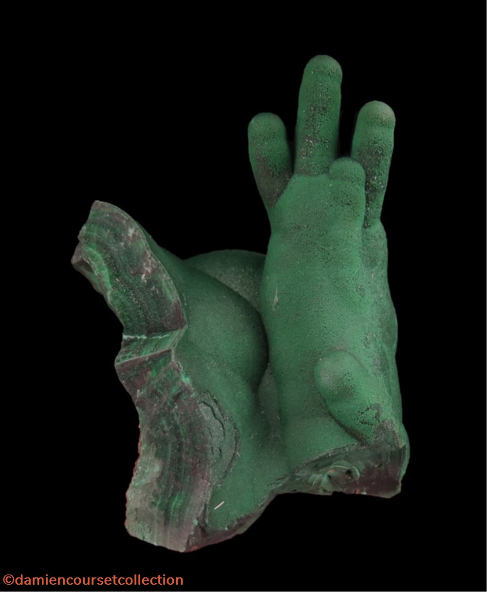 Malachite "3 fingers" mineraux meteorites malachite 3 fingers