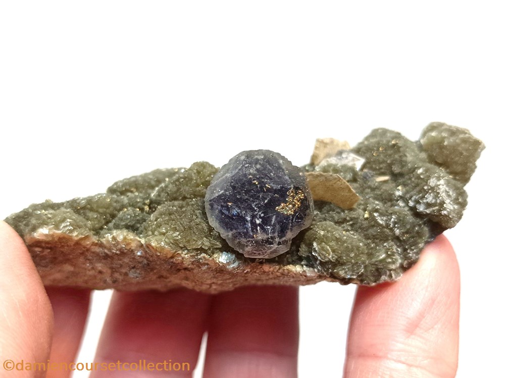 Fluorite et Siderite mineraux meteorites fluorite et siderite