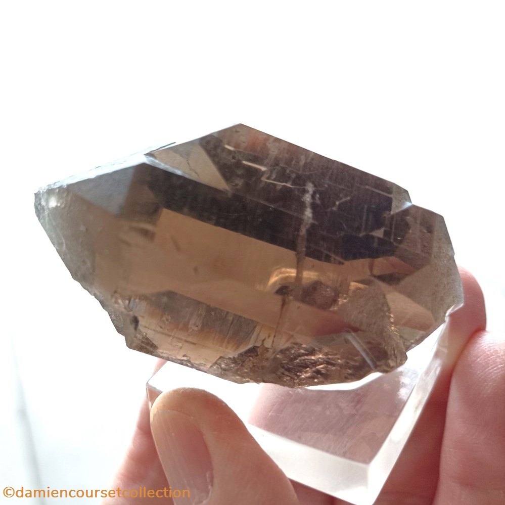 Quartz fumé à âme et Epidote 5 mineraux meteorites quartz fume a ame et epidote
