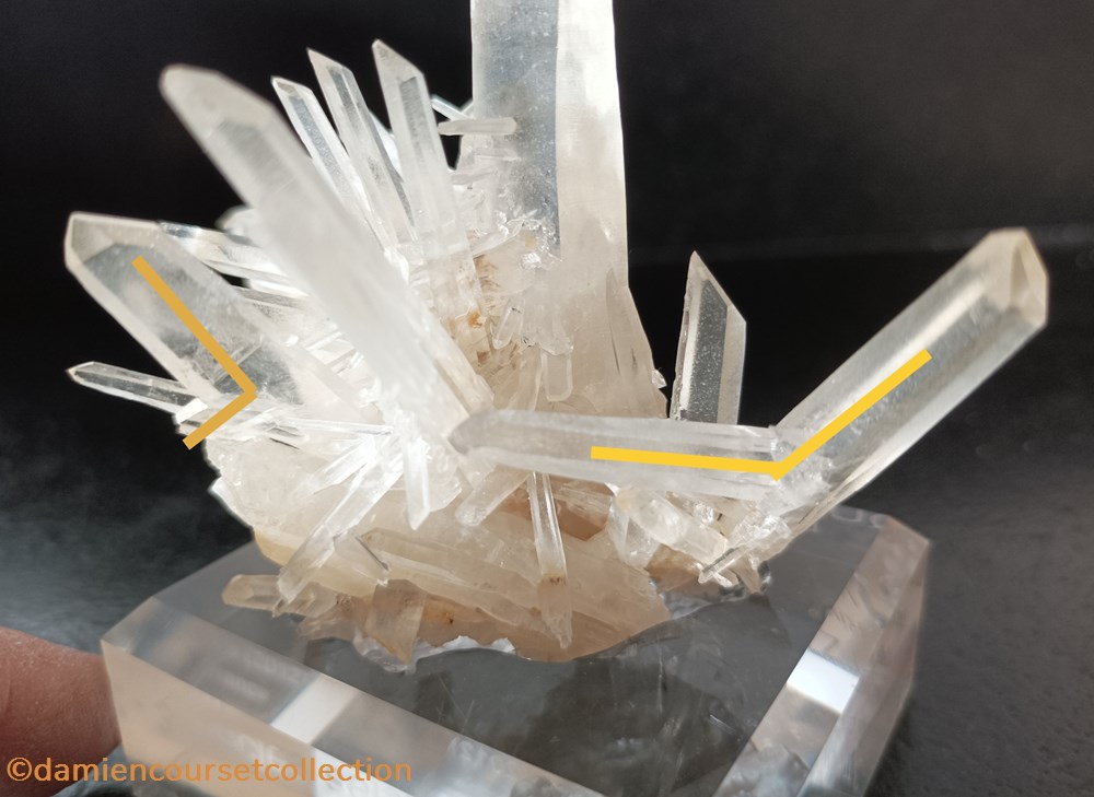 Quartz de Vizille (Isère) 5 mineraux meteorites macle du japon quartz de vizille isere