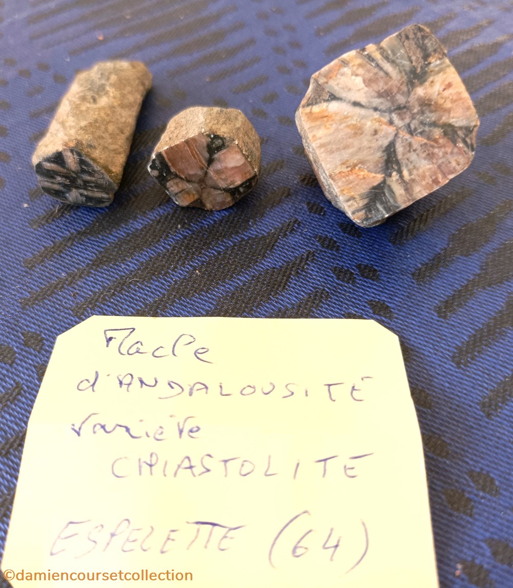 mineraux meteorites andalousite chiastolite