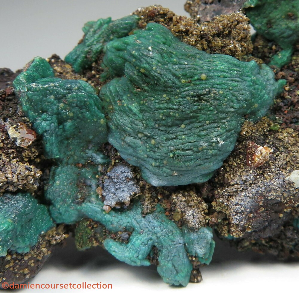 Chrysocolle et Wulfénite (Australie) 2 mineraux meteorites pseudomorphe chrysocolle et wulfenite australie