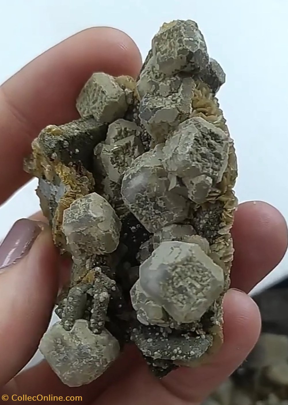 Fluorite et Siderite 3 mineraux meteorites fluorite et siderite