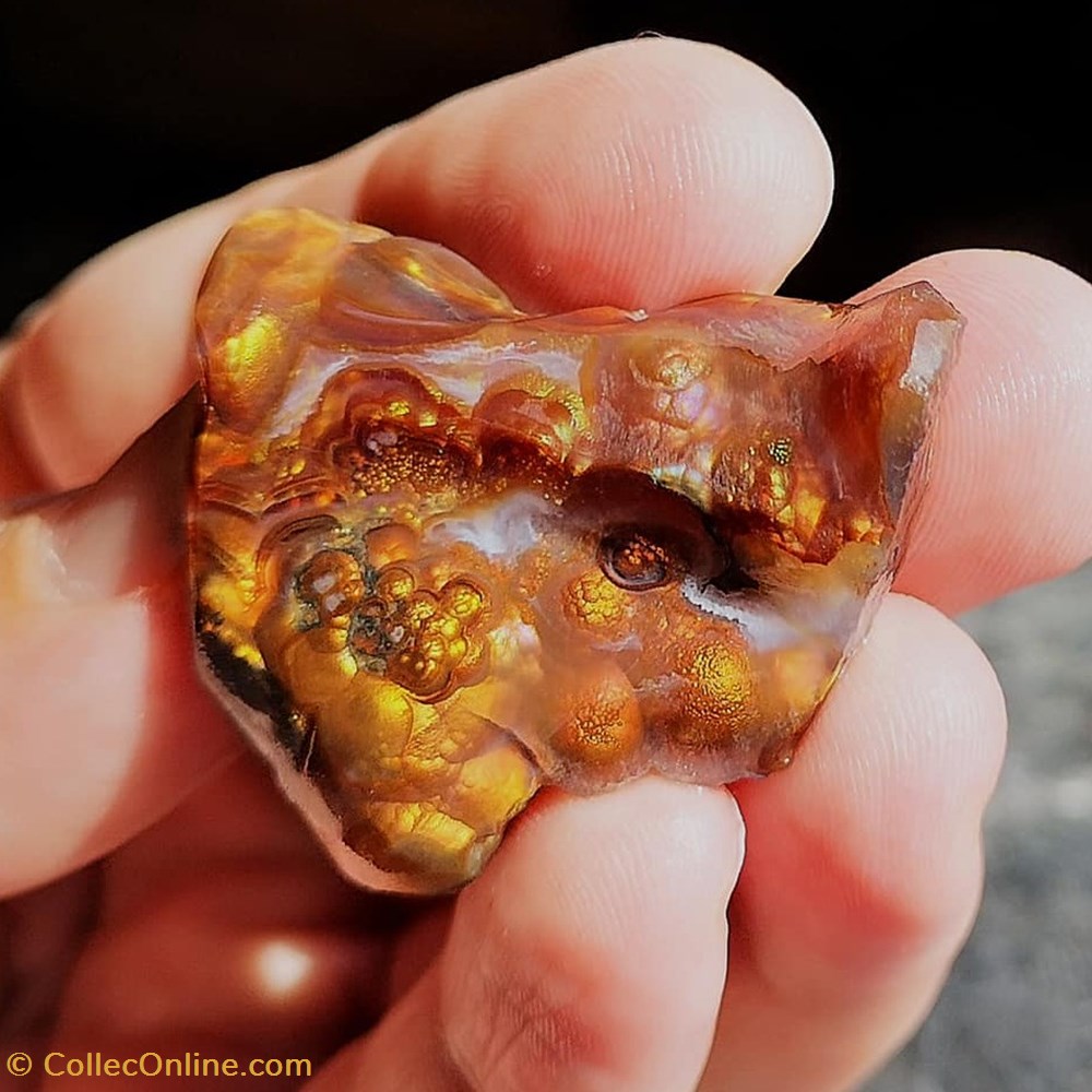 mineraux meteorites agate de feu mexique