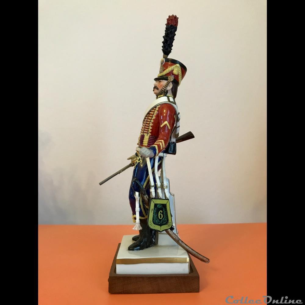 Hussard du 6ème Régiment Brigadier - 1807 2 figurines historiques epoque napoleonienne hussard du 6eme regiment brigadier 1807