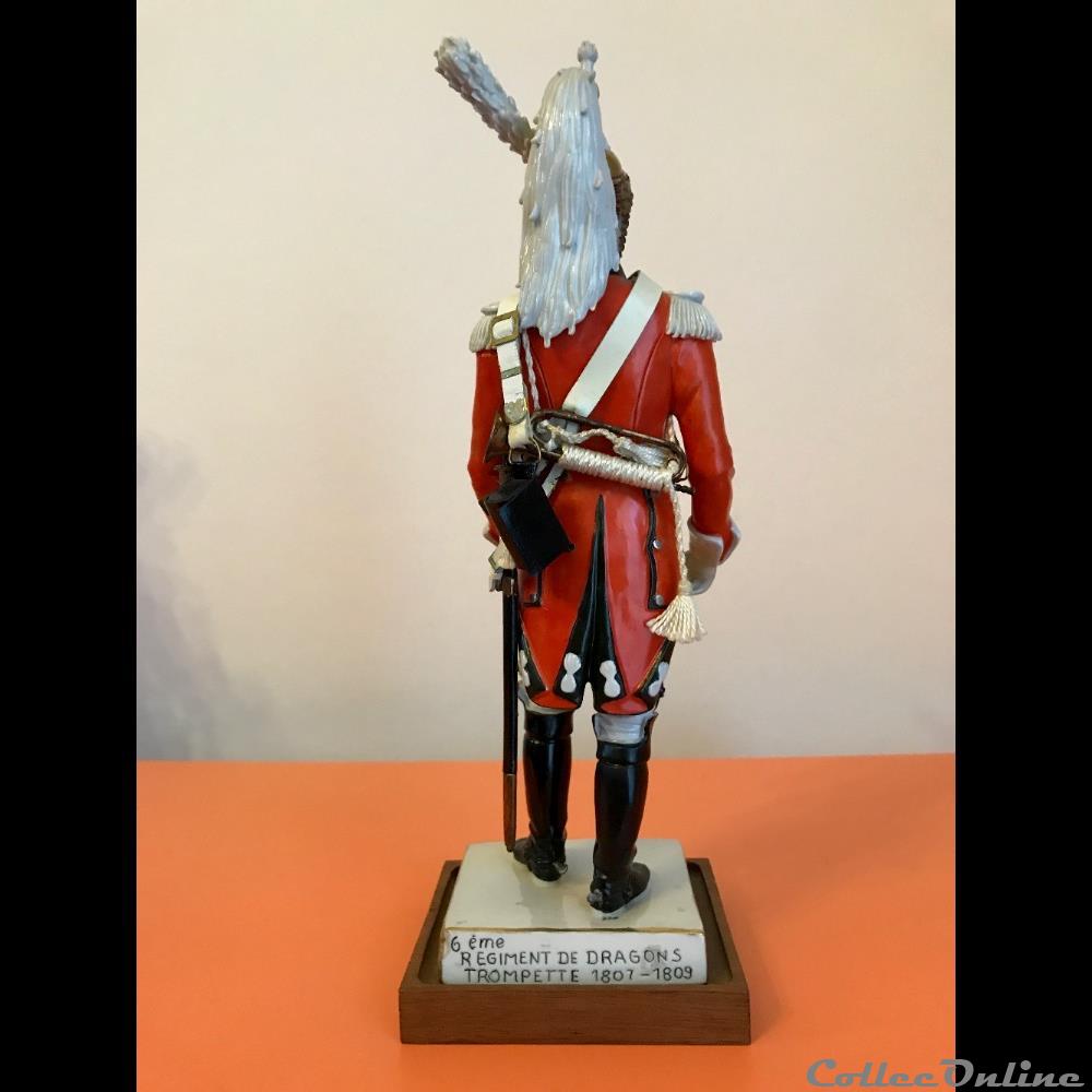 Dragon du 6ème Régiment Trompette - 1807-1809 3 figurines historiques epoque napoleonienne dragon du 6eme regiment trompette 1807 1809
