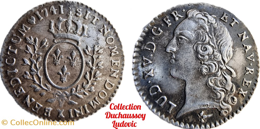1/20 d'écu 1741 X Amiens monnaies europe medievale france royales 1 20 ecu 1741 x amiens