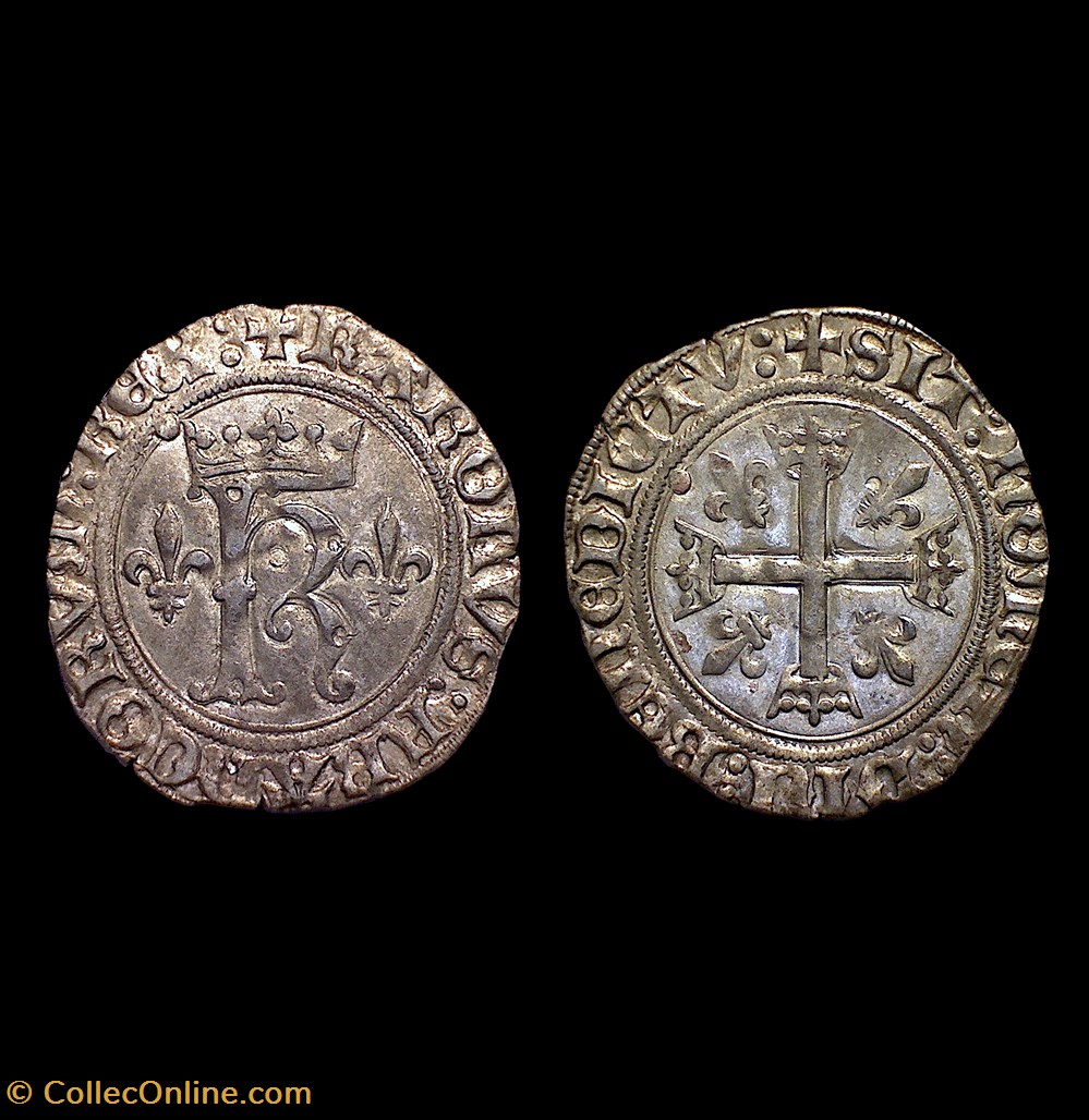 CHARLES VIII Karolus ou Dizain monnaies france royales charles viii karolus ou dizain