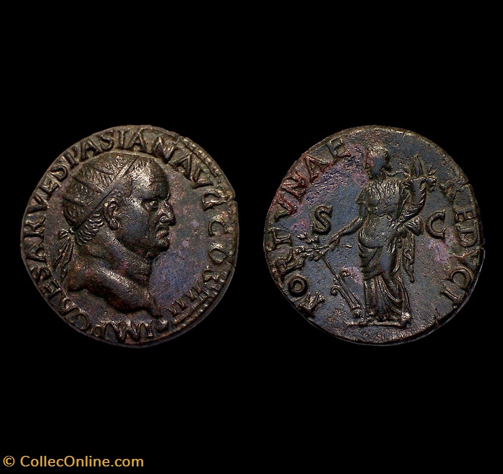 VESPASIEN Dupondius monnaies antiques romaines imperiales et republicaines vespasien dupondius