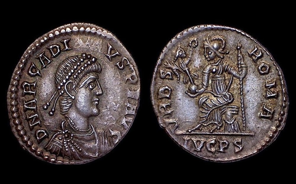 monnaies antiques romaines imperiales et republicaines flavius arcadius silique