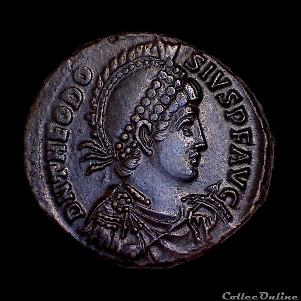 THÉODOSE Ier Maiorina 2 monnaies antiques romaines imperiales et republicaines theodose ier maiorina
