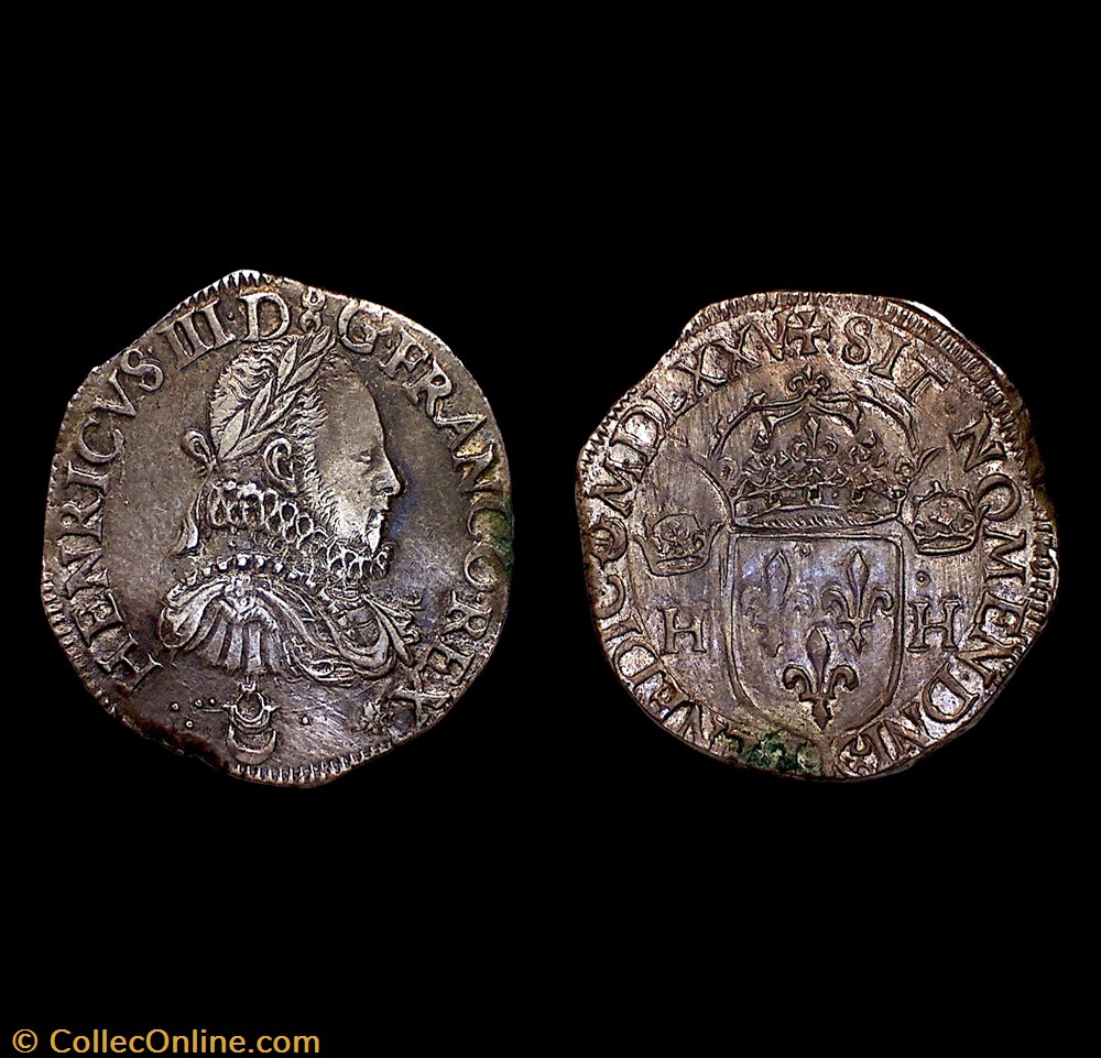 HENRI III Teston 1575 K monnaie france a royale henri iii teston 1575 k