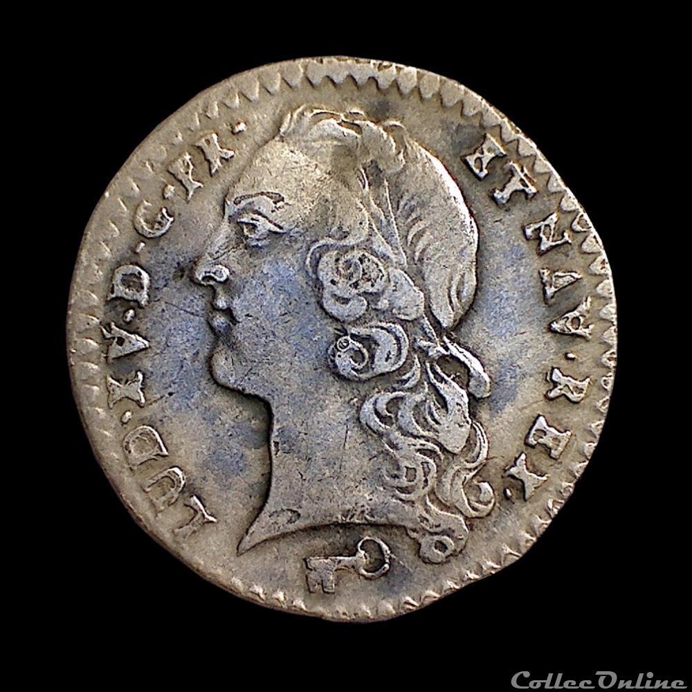 LOUIS XV 20ème d'écu au bandeau 1741 S 2 monnaie france royale louis xv 20eme ecu au bandeau 1741 s