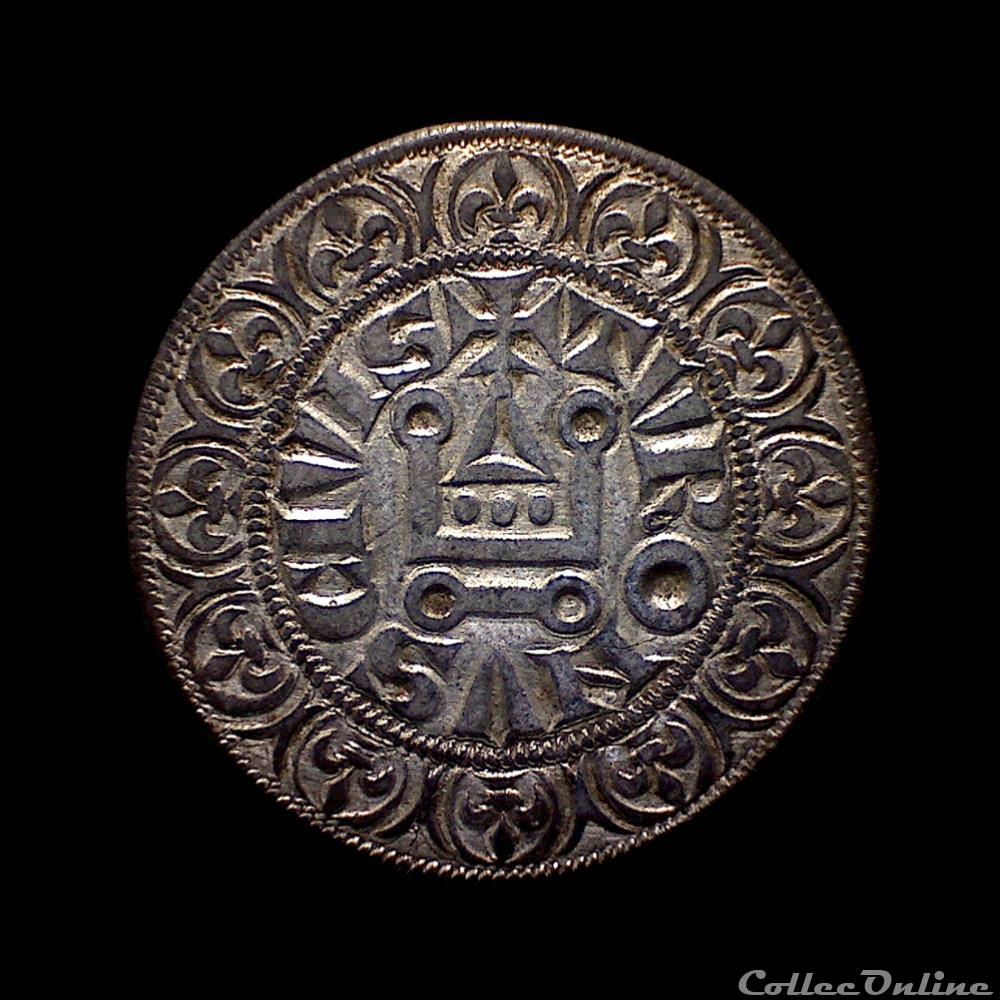 monnaies europe medievale france royales philippe iv gros tournois a o rond sans ponctuation