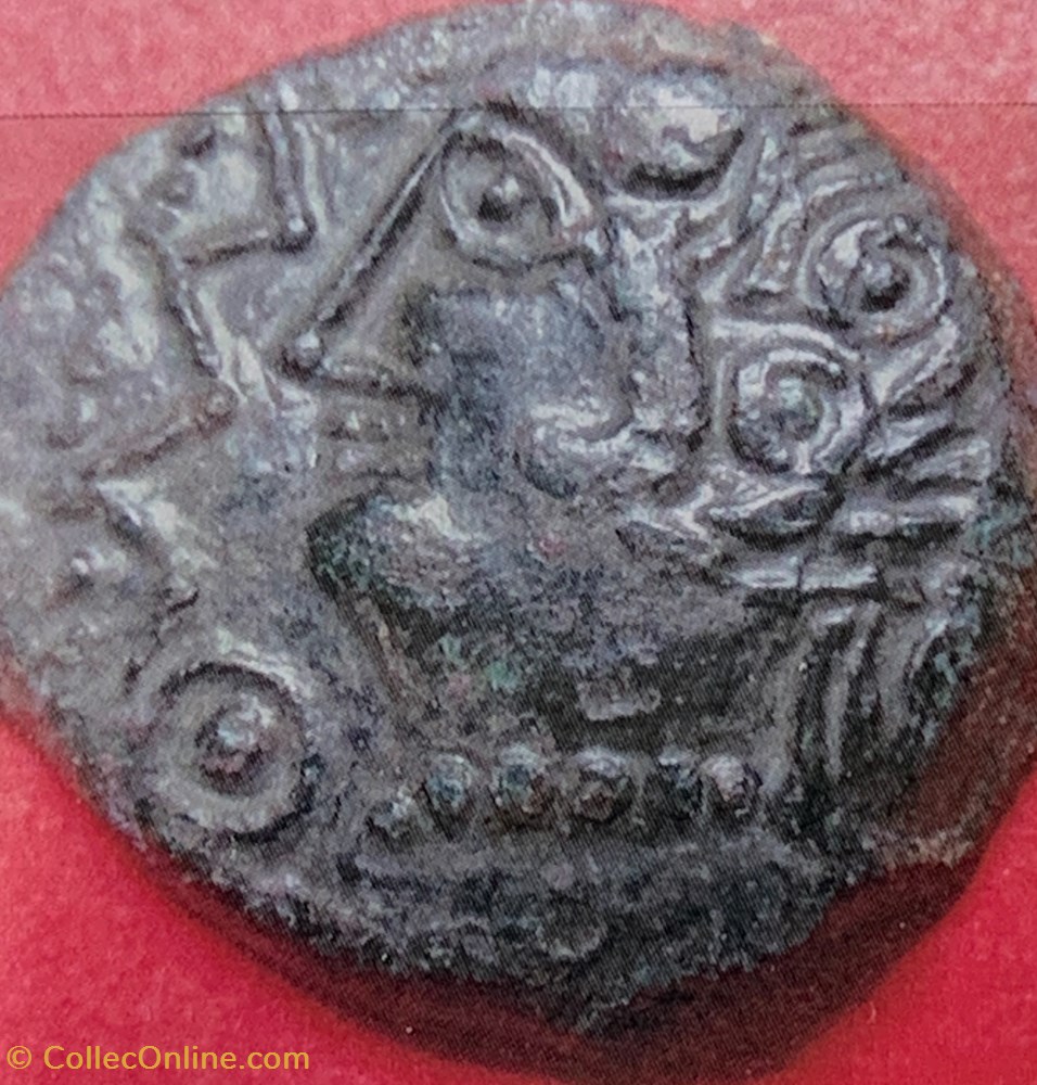 Bronze au cheval et sanglier DT 2453 monnaie antique av jc ap gauloise bronze au cheval et sanglier dt 2453