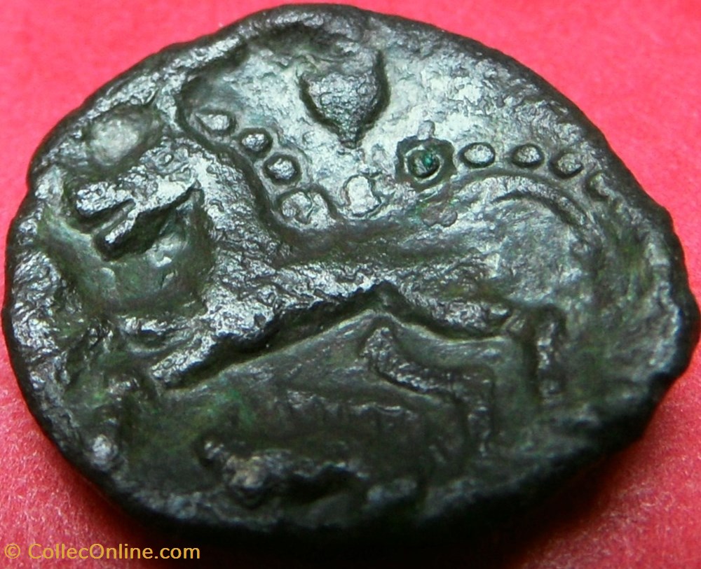 monnaie antique av jc ap gauloise variante dt 2452 bronze au cheval et au sanglier