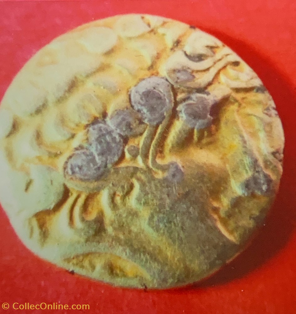 1/4 de statere au loup . DT 2388 monnaie antique av jc ap gauloise 1 4 de statere au loup dt 2388