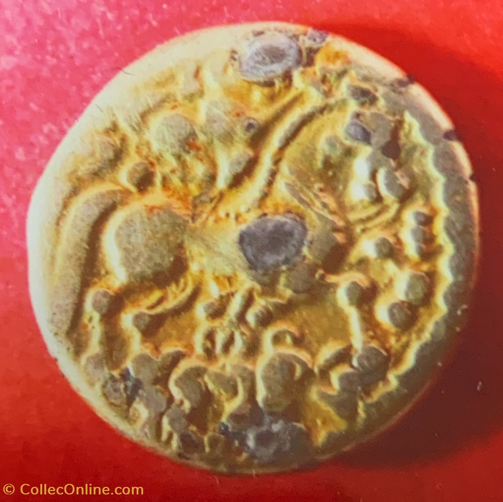1/4 de statere au loup . DT 2388 monnaie antique av jc ap gauloise 1 4 de statere au loup dt 2388