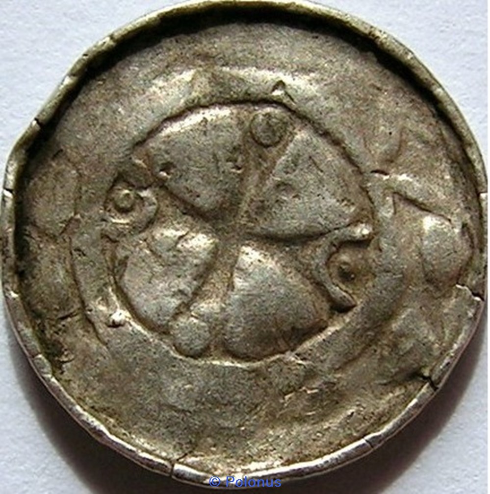 Polish or Saxony imitation (?) of anonymous „cross denarius” with pearl cross coins european medieval to konigreich polen polish or saxony imitation of anonymous cross denarius with pearl cross
