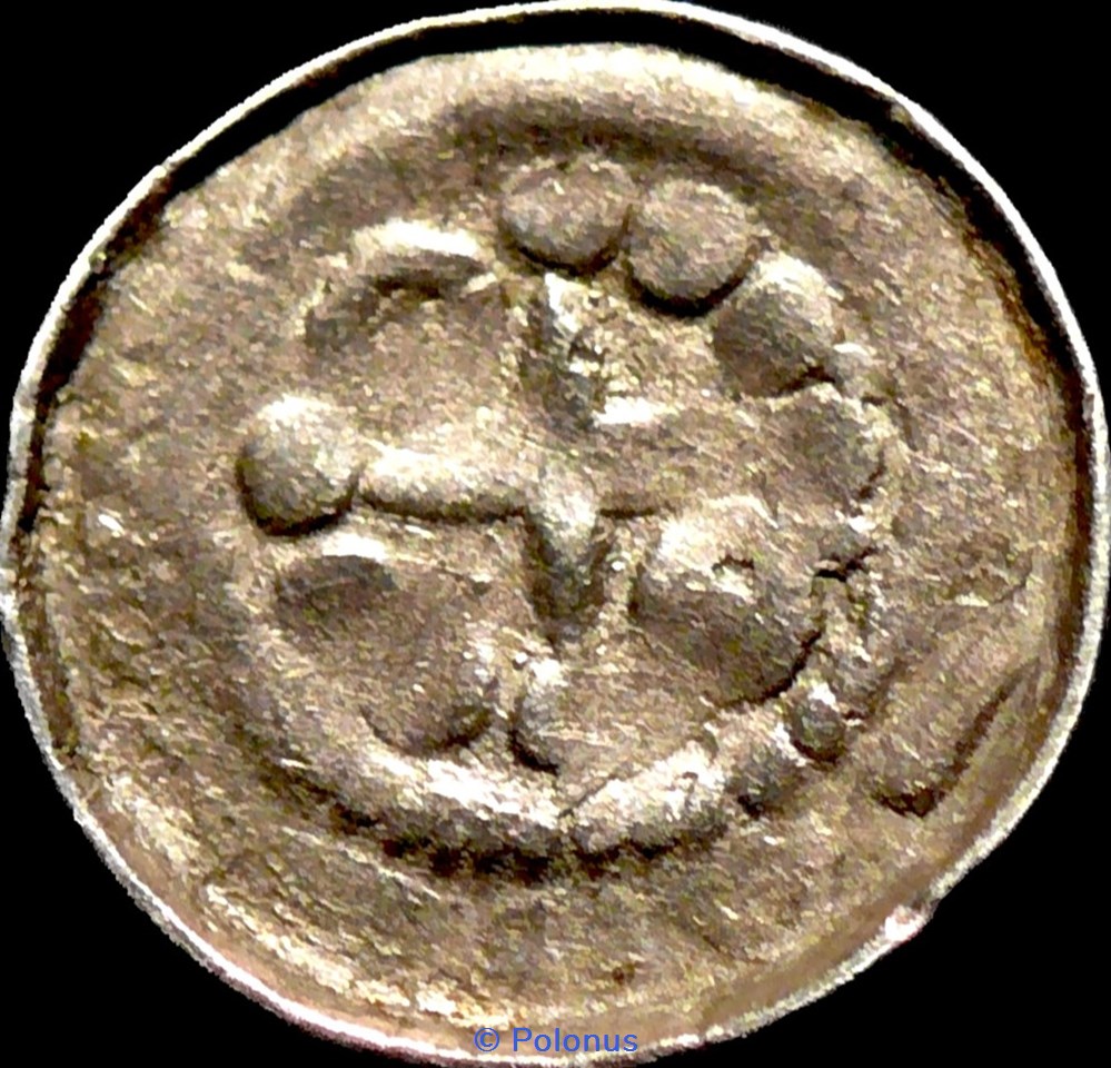 Polish (Greater Poland province) „cross denarius” with pearl cross coins european medieval to konigreich polen polish greater poland province cross denarius with pearl cross