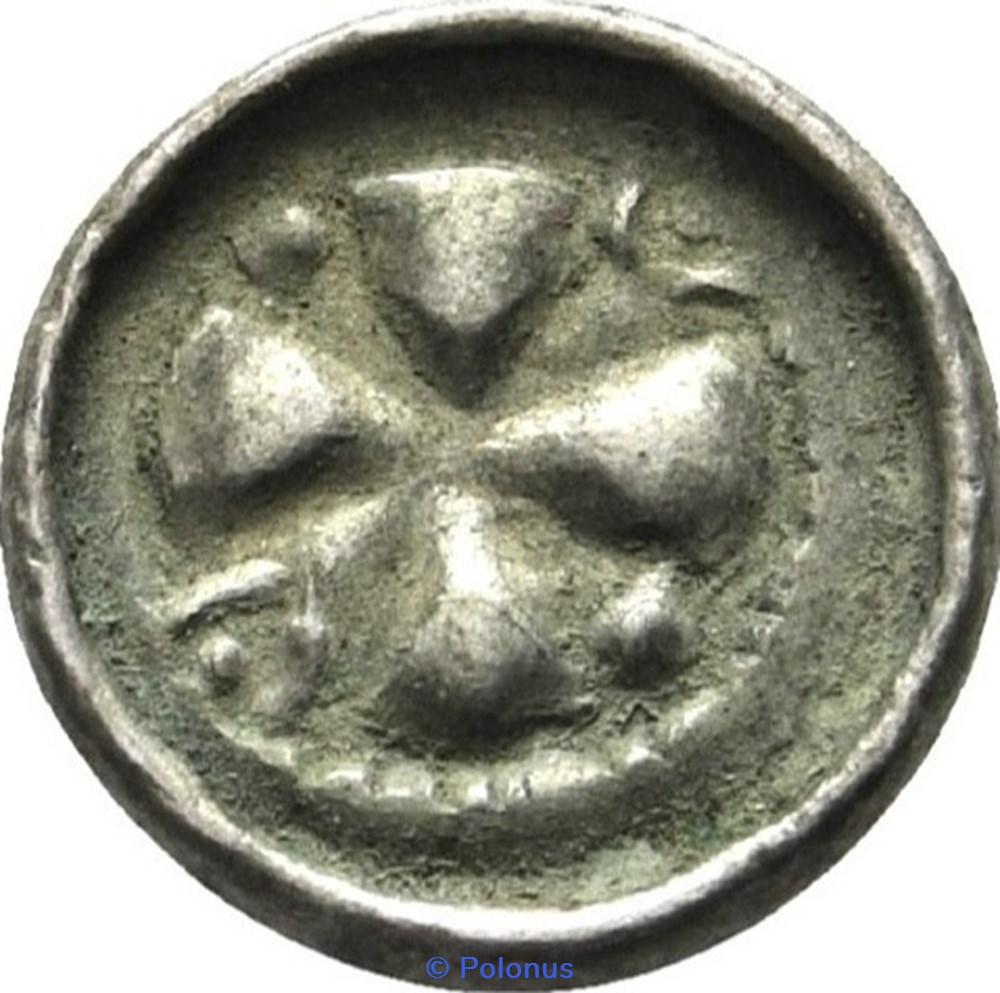 Polish or Saxony imitation (?) of anonymous „cross denarius” with pearl cross coins european medieval to konigreich polen polish or saxony imitation of anonymous cross denarius with pearl cross