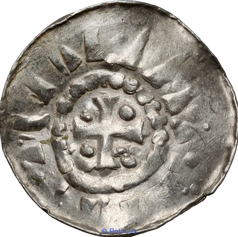 Polish or Saxony imitation (?) of anonymous „cross denarius” coins european medieval to konigreich polen polish or saxony imitation of anonymous cross denarius