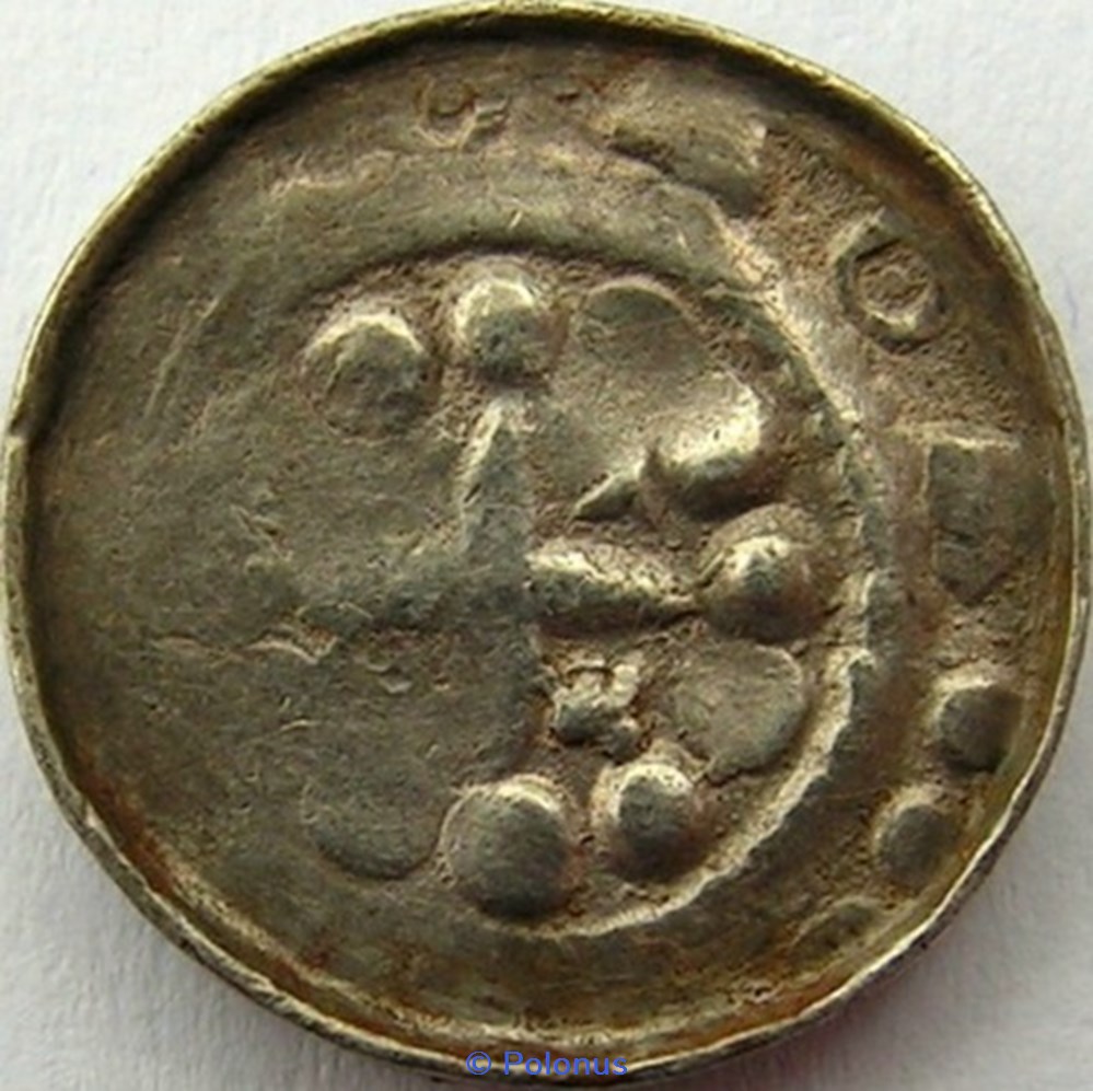 Polish (Greater Poland province) „cross denarius” with pearl cross coins european medieval to konigreich polen polish greater poland province cross denarius with pearl cross