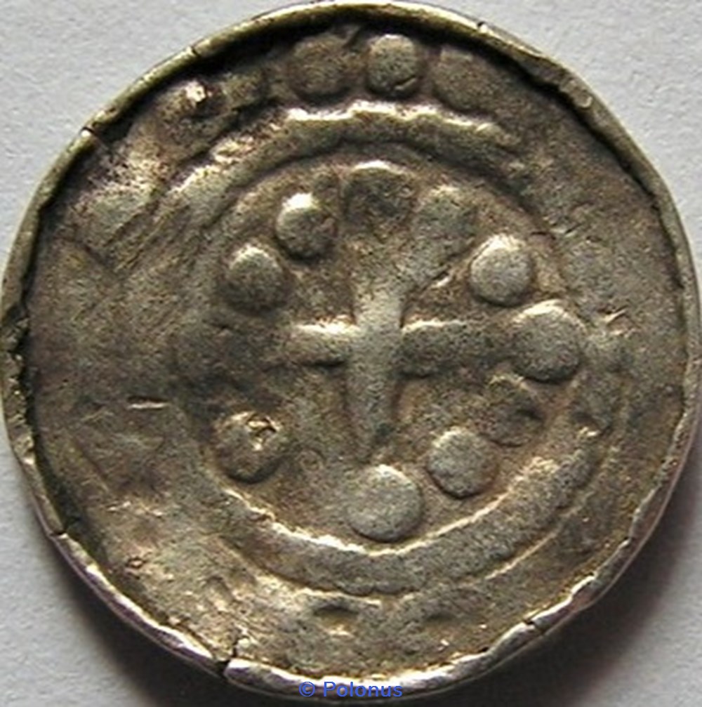Polish or Saxony imitation (?) of anonymous „cross denarius” with pearl cross coins european medieval to konigreich polen polish or saxony imitation of anonymous cross denarius with pearl cross