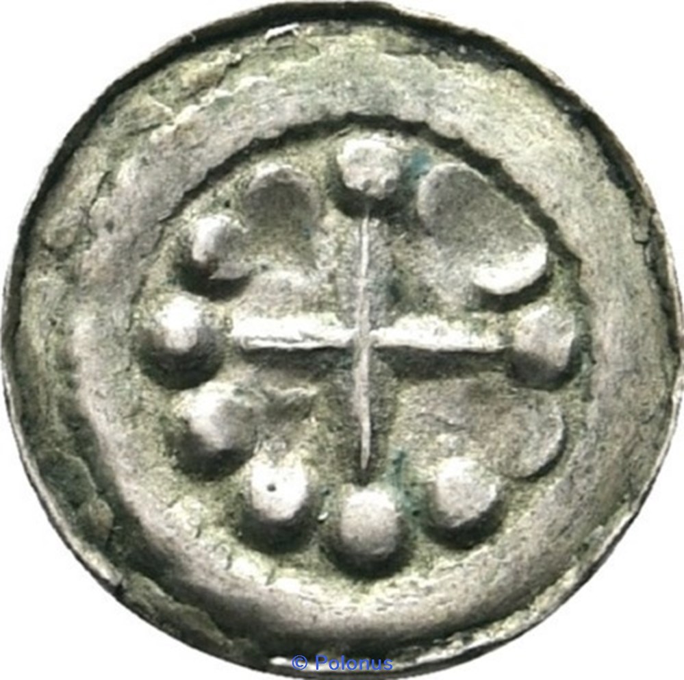 Polish or Saxony imitation (?) of anonymous „cross denarius” with pearl cross coins european medieval to konigreich polen polish or saxony imitation of anonymous cross denarius with pearl cross