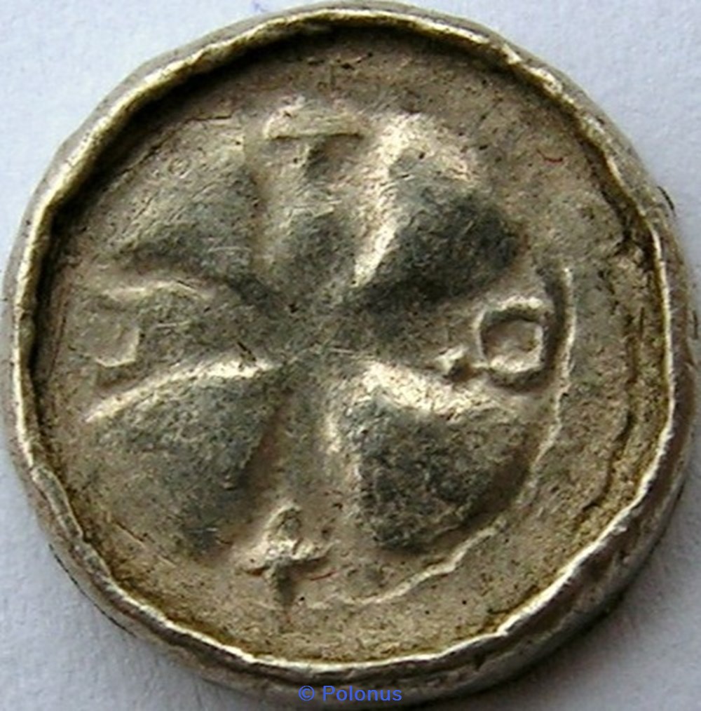 Polish (Greater Poland province) „cross denarius” with pearl cross coins european medieval to konigreich polen polish greater poland province cross denarius with pearl cross