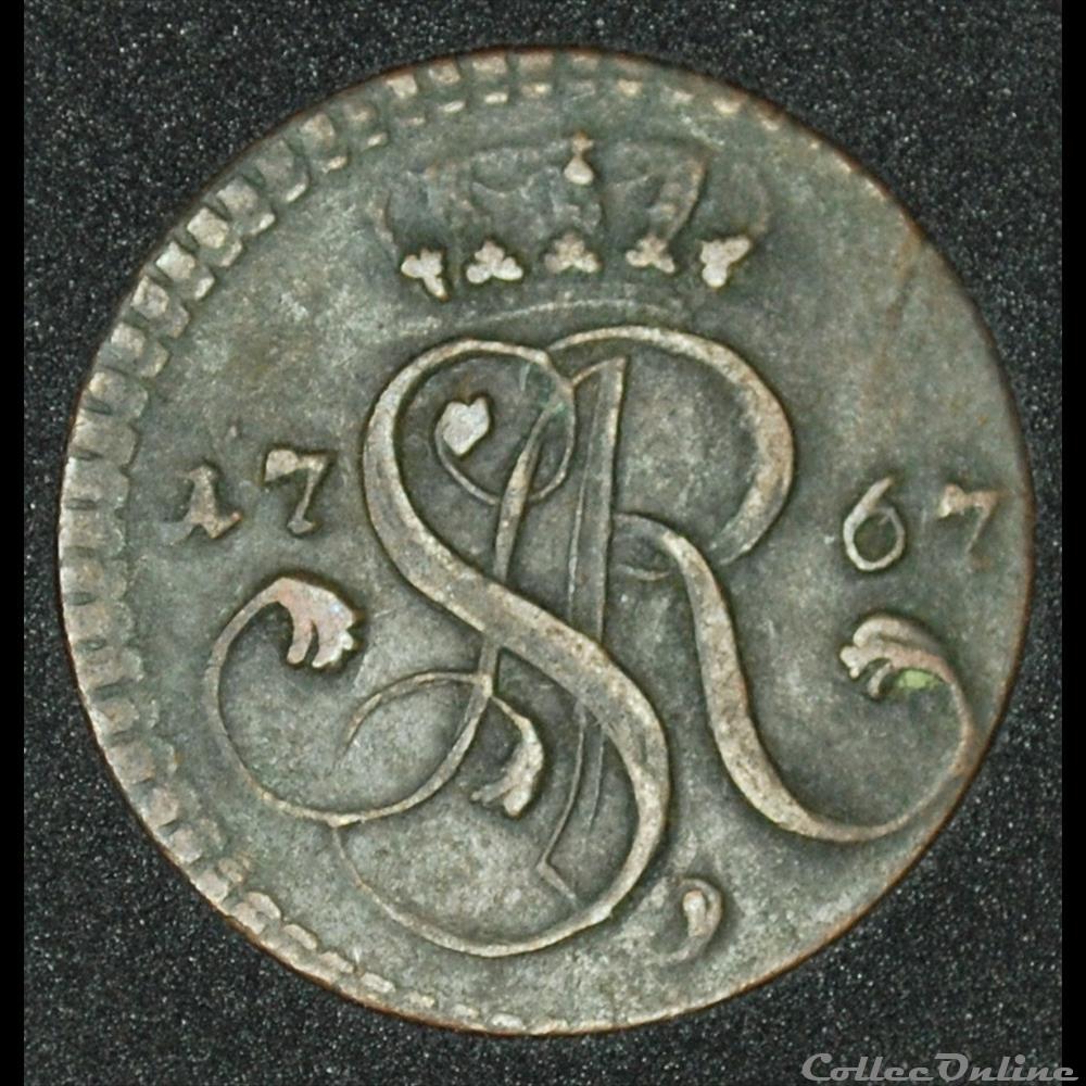 1 Grossus Stanislaw August Poniatowski monnaie monde pologne 1 grossus stanislaw august poniatowski