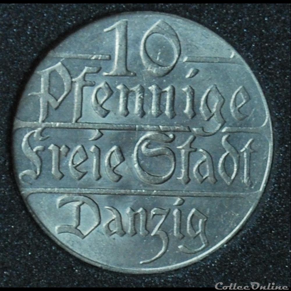 monnaie monde pologne 10 pfennige 1923 dantzig
