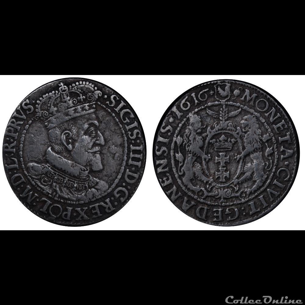 Ort 1616 Gdansk Sigismond III monnaie monde pologne ort 1616 gdansk sigismond iii